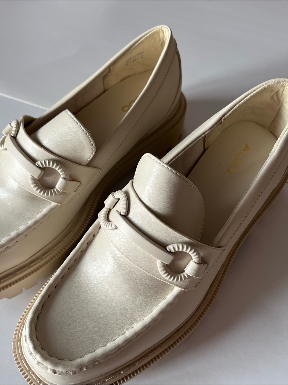 Aldo Baberiel Cream Chunky Lug Sole Loafer - Picture 4 of 12